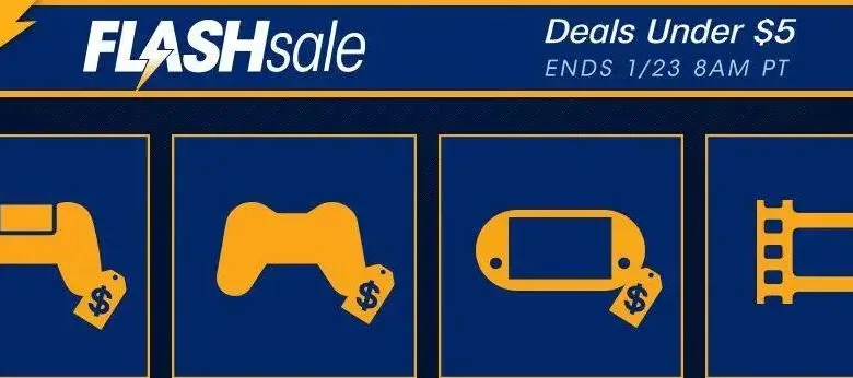 PlayStation Flash Sale Under $5