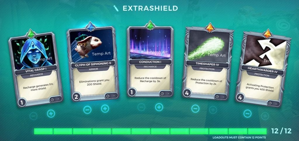 Torvald Build Guide Cards, EXTRASHIELD