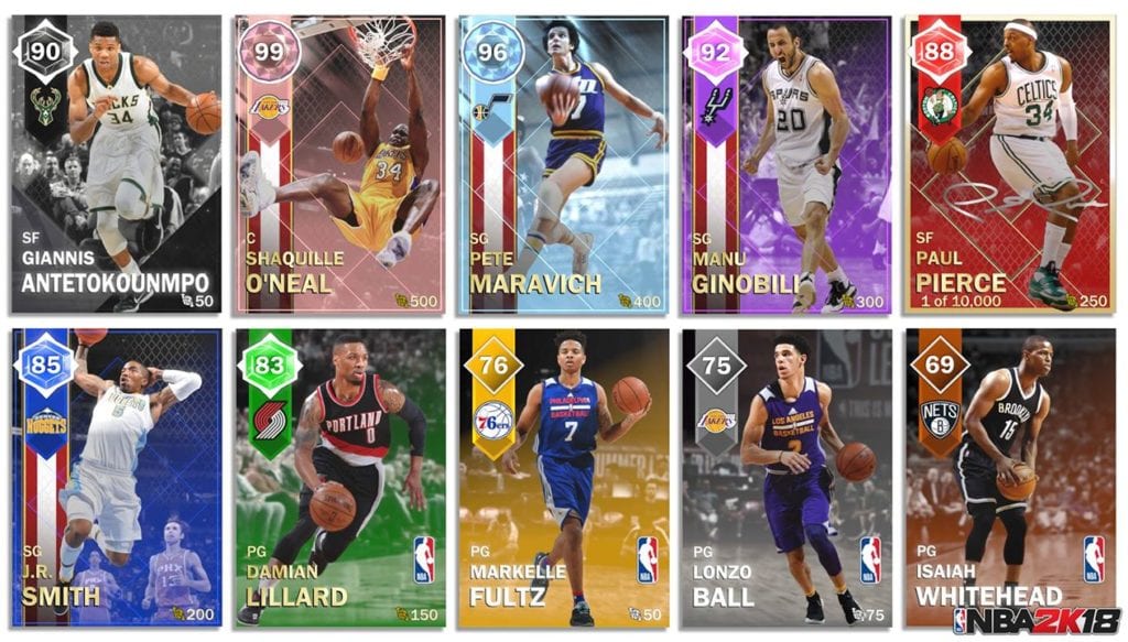 Nba 2k18 MyTeam Cards