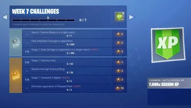 Fortnite season 6 week 7 challenges