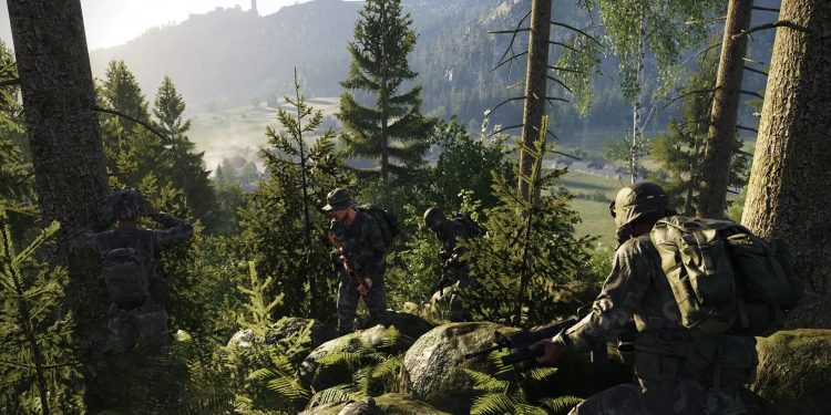 Arma Reforger Soldiers in a lavish environment