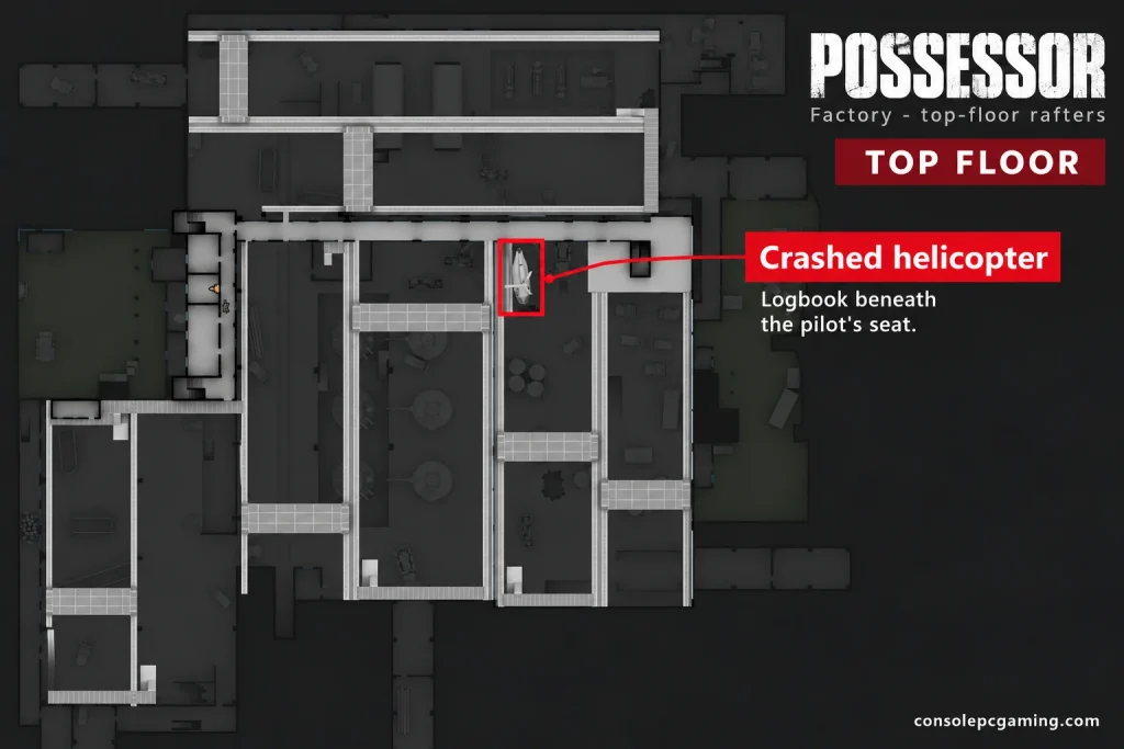 Possessor: Factory locator for rafter helicopter logbook.