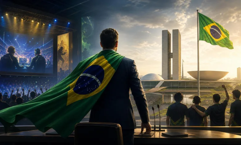 AI-generated editorial image for Brazil just put esports inside the government