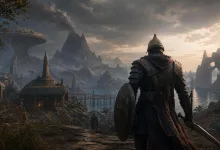 AI-generated editorial image for Morrowind and Elden Ring Mix Again in a 22-Minute Mod Video