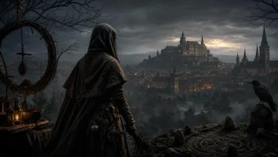 AI-generated editorial image for A Würzburg rumor has Assassin's Creed Hexe fans talking