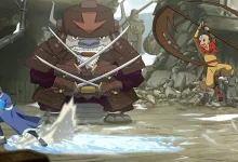 Avatar Legends: The Fighting Game battle scene in the Spirit Wilds stage