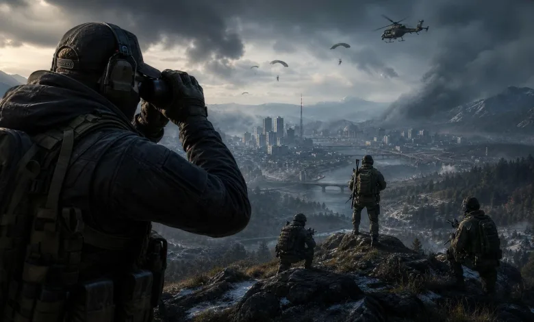 AI-generated editorial image for Call of Duty: DMZ wants every raid to have a hunter and a target