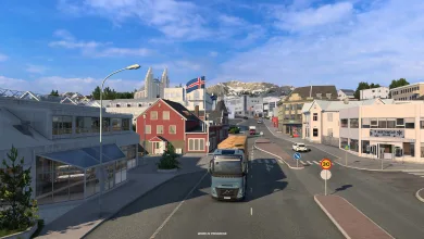 Euro Truck Simulator 2 is heading north for a stop in Akureyri