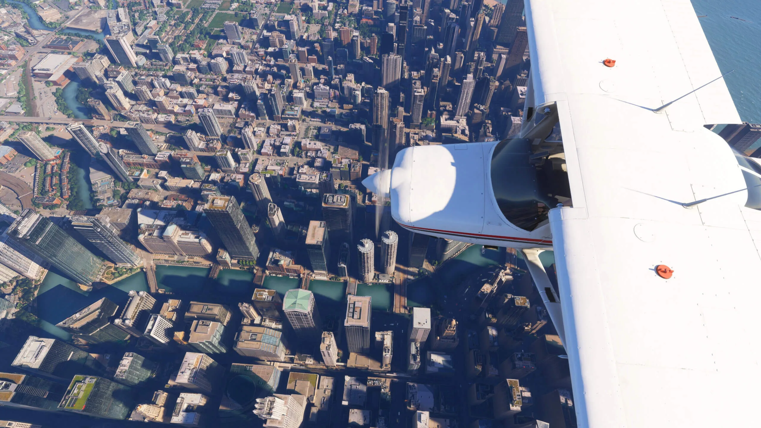 Chicago skyline in Microsoft Flight Simulator City Update 15