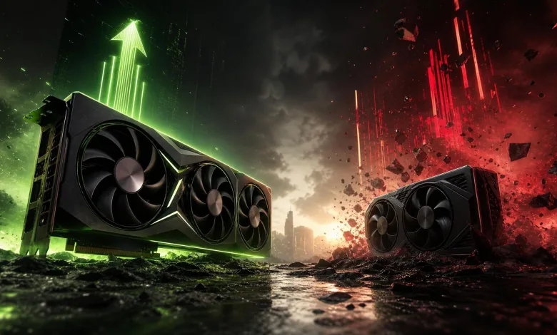 AI-generated editorial image for Nvidia's RTX 50 Super rumor could squeeze AMD in 2027
