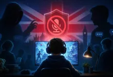 AI-generated editorial image for The UK is weighing a voice-chat clampdown for kids in Fortnite and Roblox