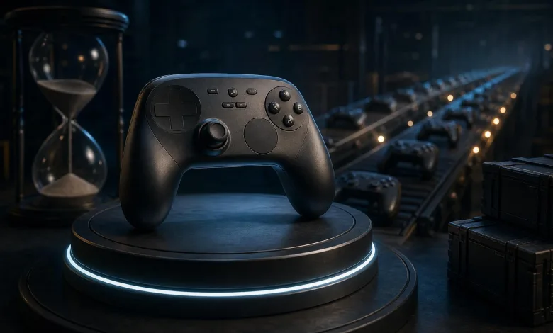 AI-generated editorial image for Valve gives Steam Controller shoppers a better idea of the wait