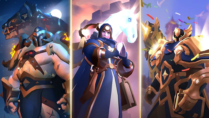 Albion Online Alchemist, Corrupted Preacher, and Reaver anniversary editions