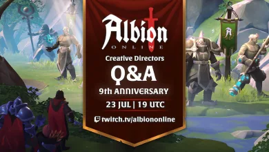 Albion Online ninth-anniversary Creative Directors Q&A banner announcing the July 23 stream at 19 UTC