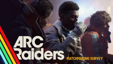 ARC Raiders matchmaking survey artwork showing three characters with the ARC Raiders logo