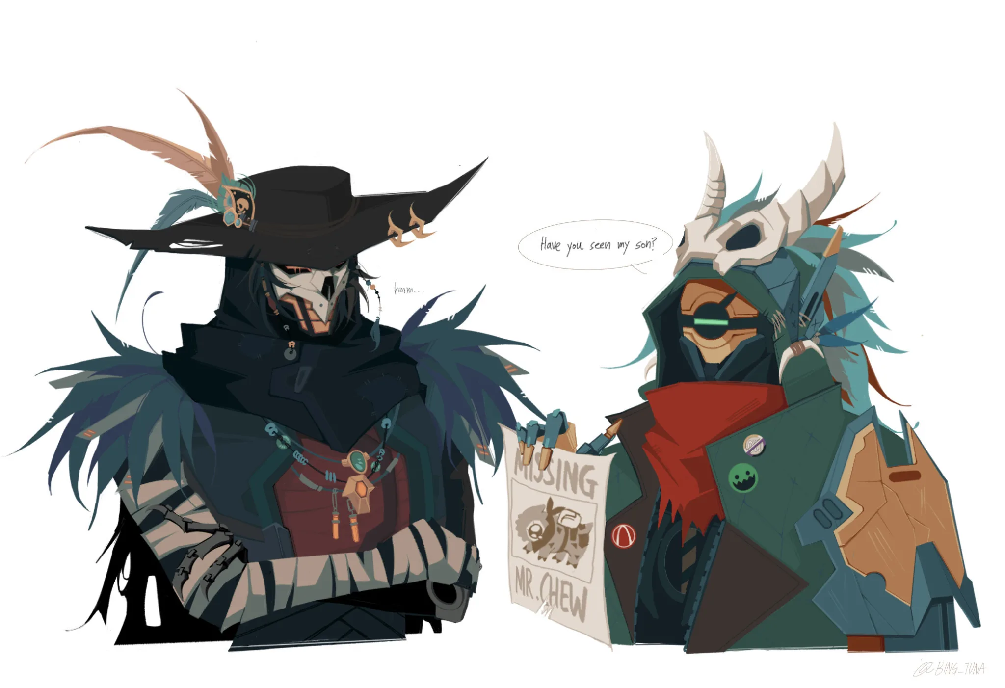 Borderlands 4 fan artwork featuring two stylized characters