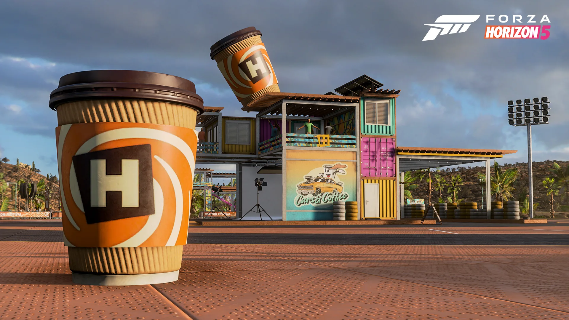 Cars and Coffee Festival Playlist scene in Forza Horizon 5