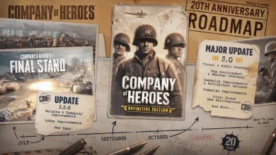 Company of Heroes 20th Anniversary roadmap featuring Final Stand, the Definitive Edition, and the Company of Heroes 3 3.0 update