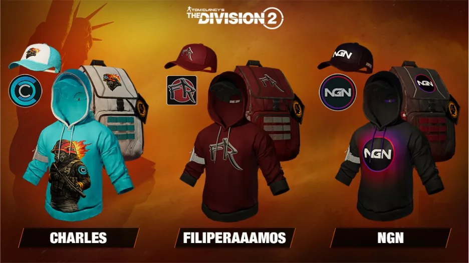 Creator-themed apparel for Charles, FilipeRaaamos, and NGN