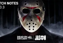 Jason Voorhees wearing a hockey mask in Dead by Daylight 10.0.3 patch notes artwork