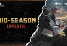 Delta Force artwork announcing the Mid-Season Update with two characters in combat