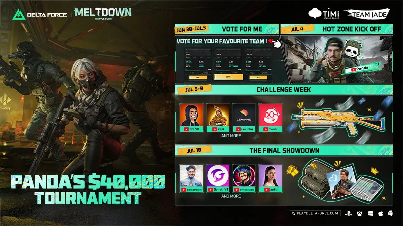 Delta Force Panda mobile tournament poster