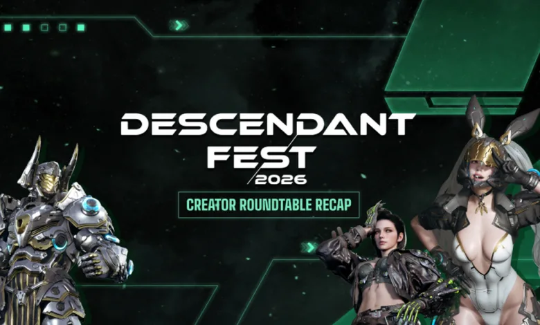 Descendant Fest 2026 Creator Roundtable Recap artwork showing three characters from The First Descendant