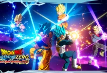 Promotional artwork for DRAGON BALL: Sparking! ZERO Super Limit-Breaking NEO showing several Dragon Ball characters surrounded by colorful energy effects