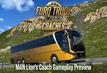 Euro Truck Simulator 2's Coaches DLC finally puts the MAN Lion's Coach on the road