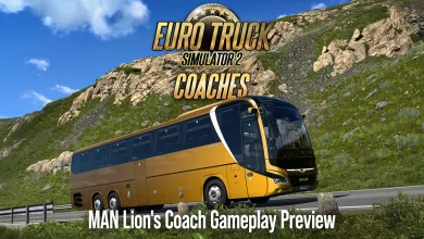 Euro Truck Simulator 2's Coaches DLC finally puts the MAN Lion's Coach on the road
