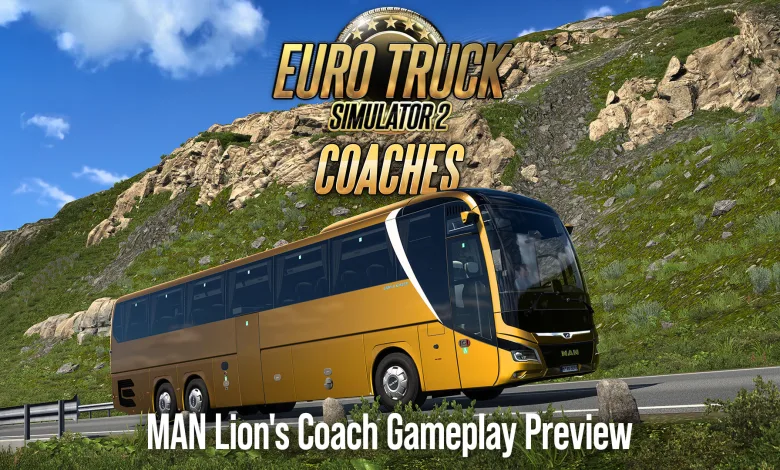 Euro Truck Simulator 2's Coaches DLC finally puts the MAN Lion's Coach on the road