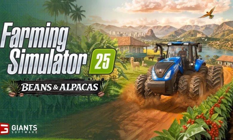 Farming Simulator 25 Heads to Catuaí for Coffee, Alpacas, and Dinosaur Bones