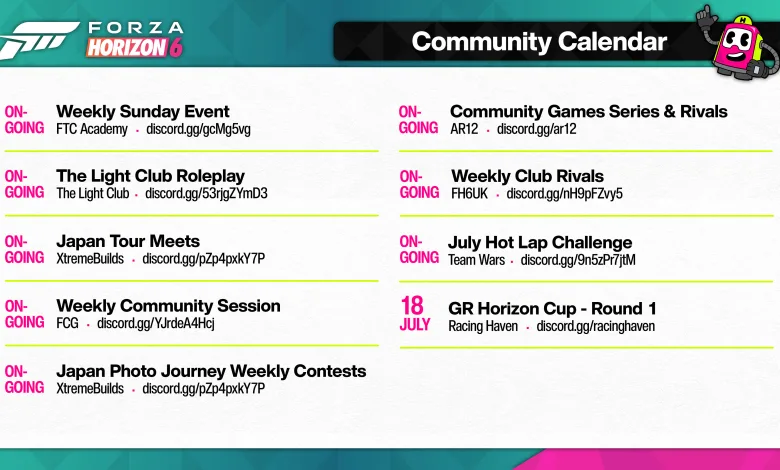 Forza Horizon 6's July 3 Calendar Has Community Racing Covered