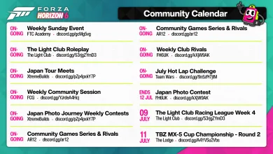 Forza Horizon 6's July 6 calendar keeps the community busy through the weekend