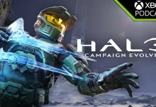 Armored Halo soldier surrounded by blue energy beside the Halo: Campaign Evolved title
