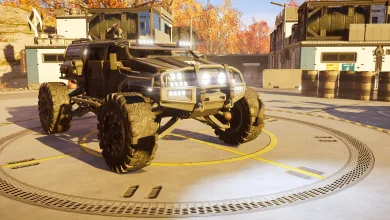 The Supply FRV parked on a circular platform in a Helldivers 2 facility