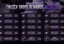 Hunt: Showdown 1896 Twitch Drops Rewards Week Two schedule showing three reward tracks from July 29 to August 5