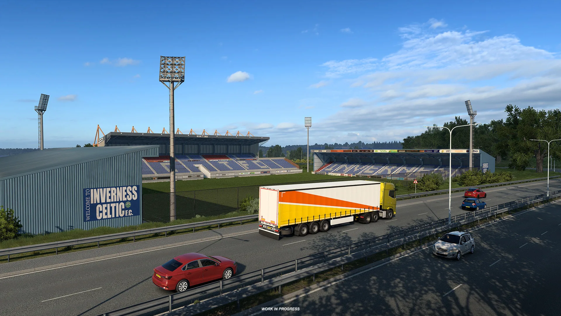 Euro Truck Simulator 2 Caledonian Stadium area in Inverness