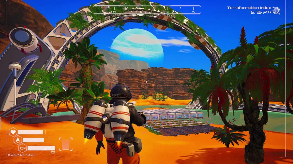 Lush terraformed landscape in The Planet Crafter