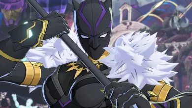 Masked Marvel Tōkon: Fighting Souls character holding a sword in front of a white-haired fighter