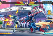 Captain America fighting Danger in Marvel Tōkon: Fighting Souls