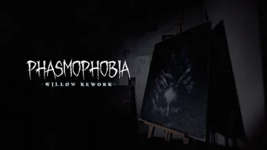 Dark Phasmophobia Willow Rework artwork showing a painting on an easel