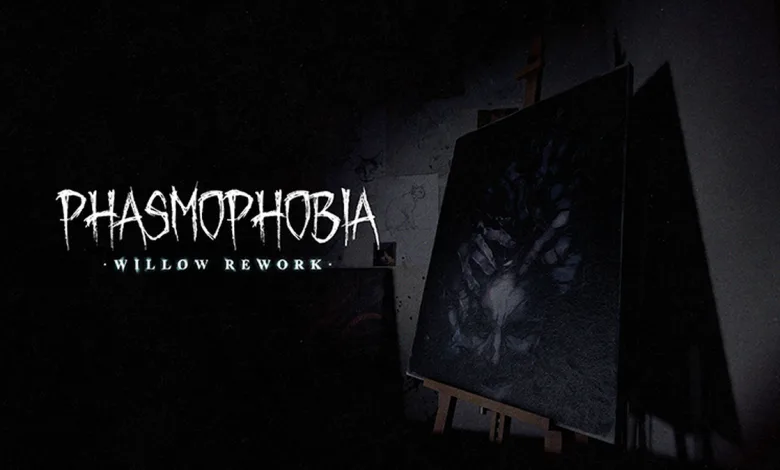 Dark Phasmophobia Willow Rework artwork showing a painting on an easel
