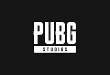 White PUBG Studios logo on a dark background