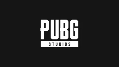 White PUBG Studios logo on a dark background