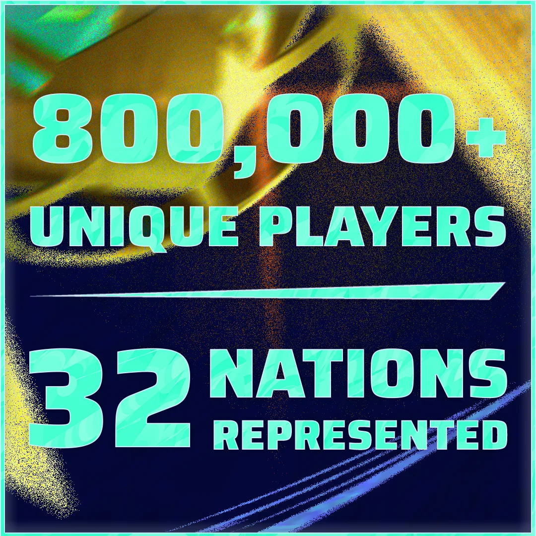 Rematch Nations Cup graphic showing 10.6 million matches played and 31.1 billion nation points earned