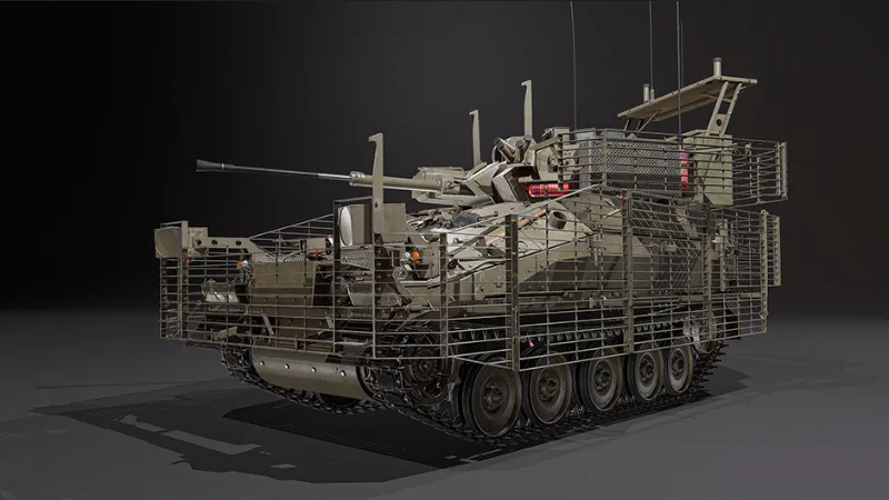 Scimitar Mk.2 light tank with slat armor