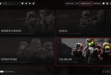 STALCRAFT: X Session Battles menu with Coliseum selected