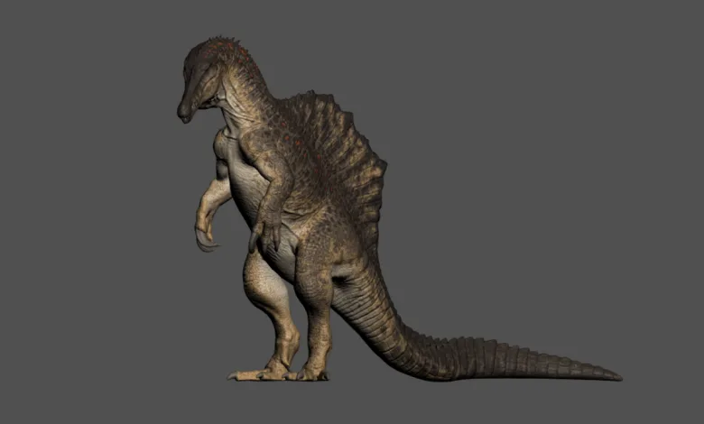 Rendered dinosaur shown in a side-facing standing pose from The Isle's DevBlog #71