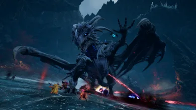 Players battle a massive winged monster in Throne and Liberty
